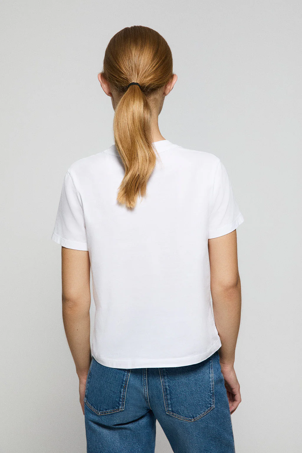 White boxy-fit Tori tee with Regular Block Polo Club rubberised print - Image 5