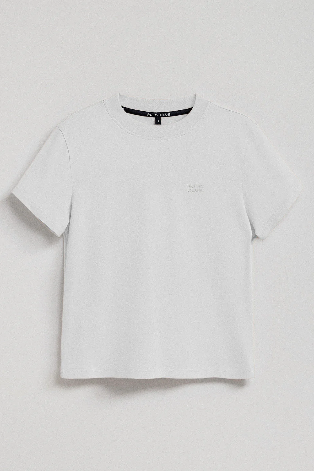 White boxy-fit Tori tee with Regular Block Polo Club rubberised print - Image 6