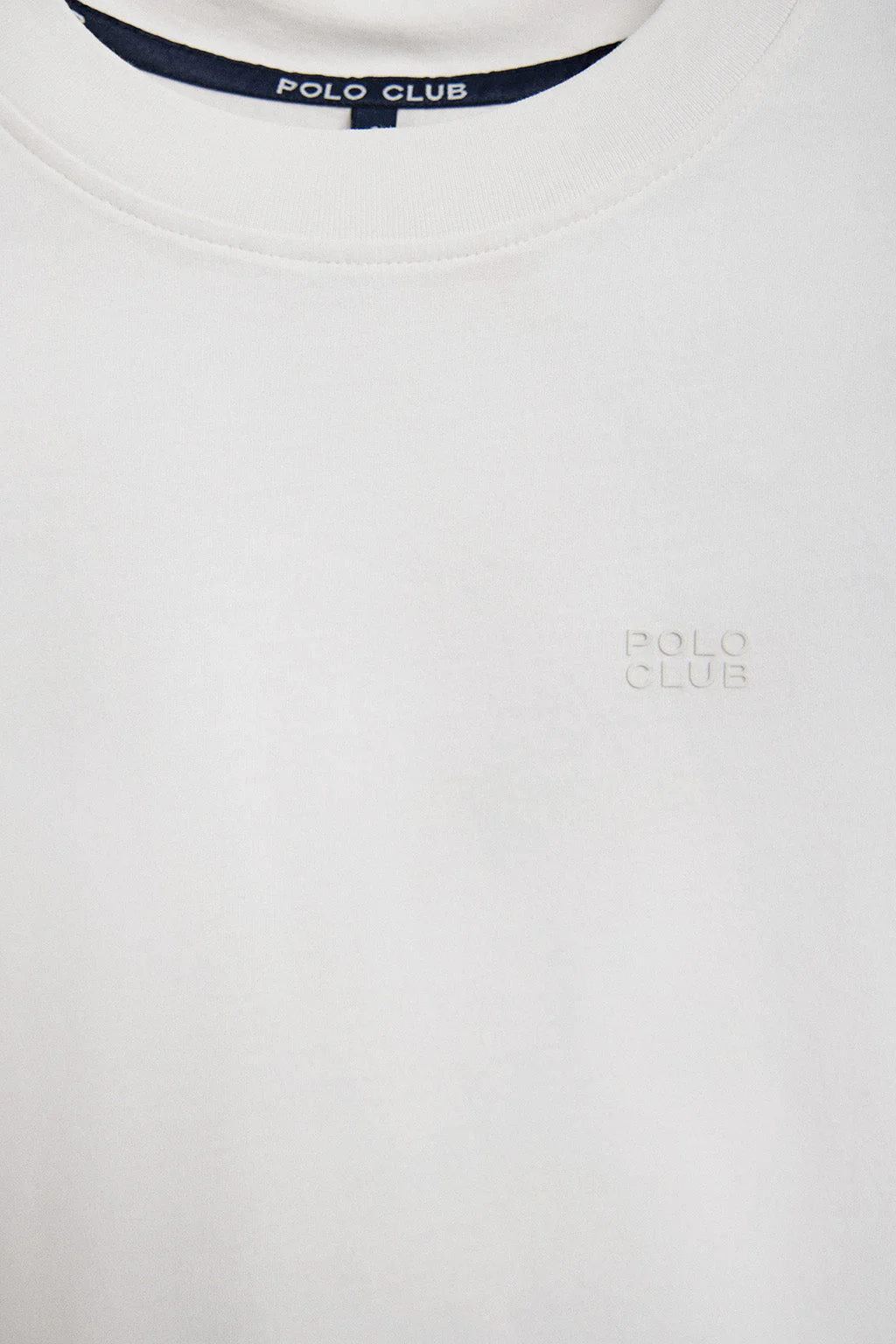 White boxy-fit Tori tee with Regular Block Polo Club rubberised print - Image 7