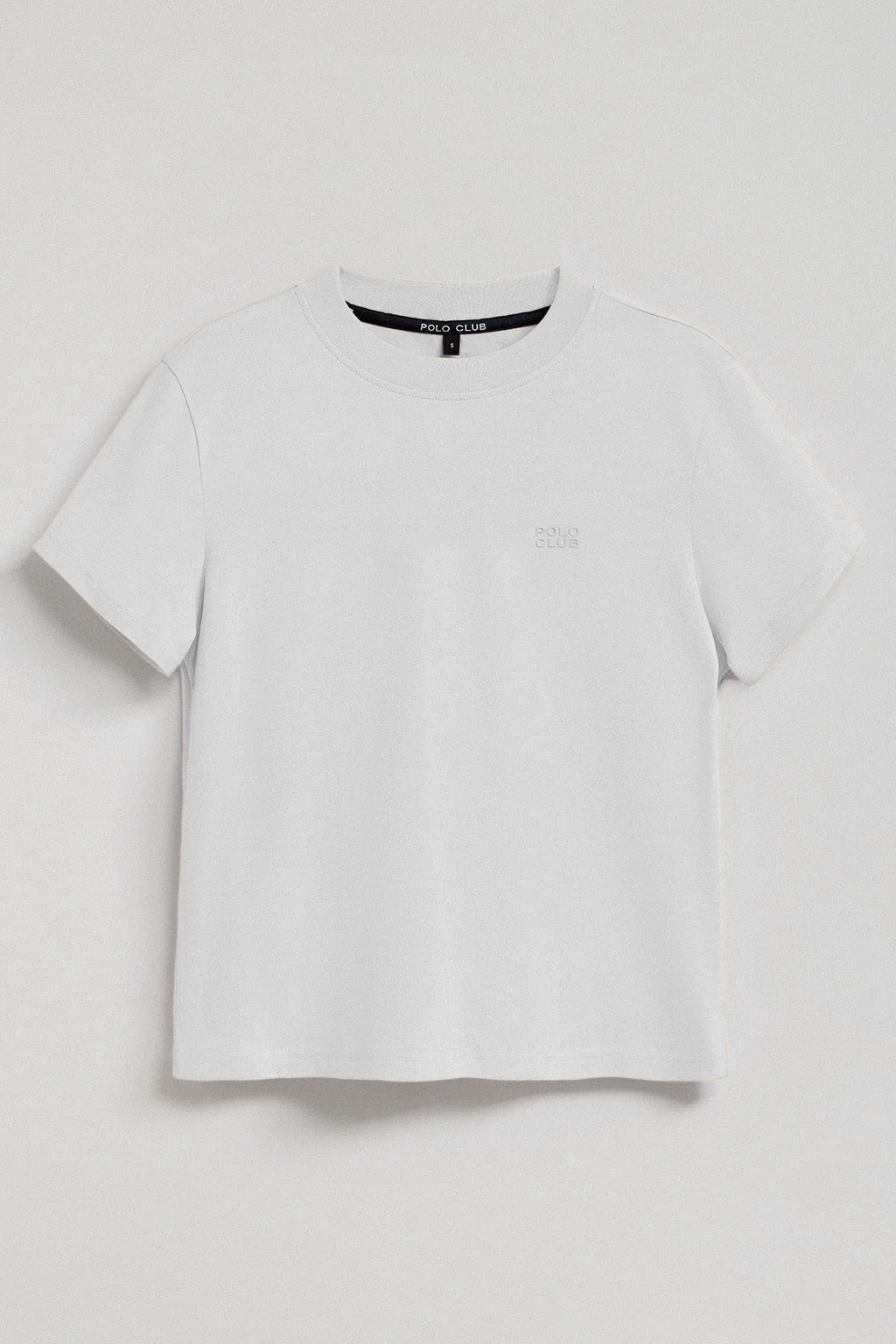 White boxy-fit Tori tee with Regular Block Polo Club rubberised print - Image 9