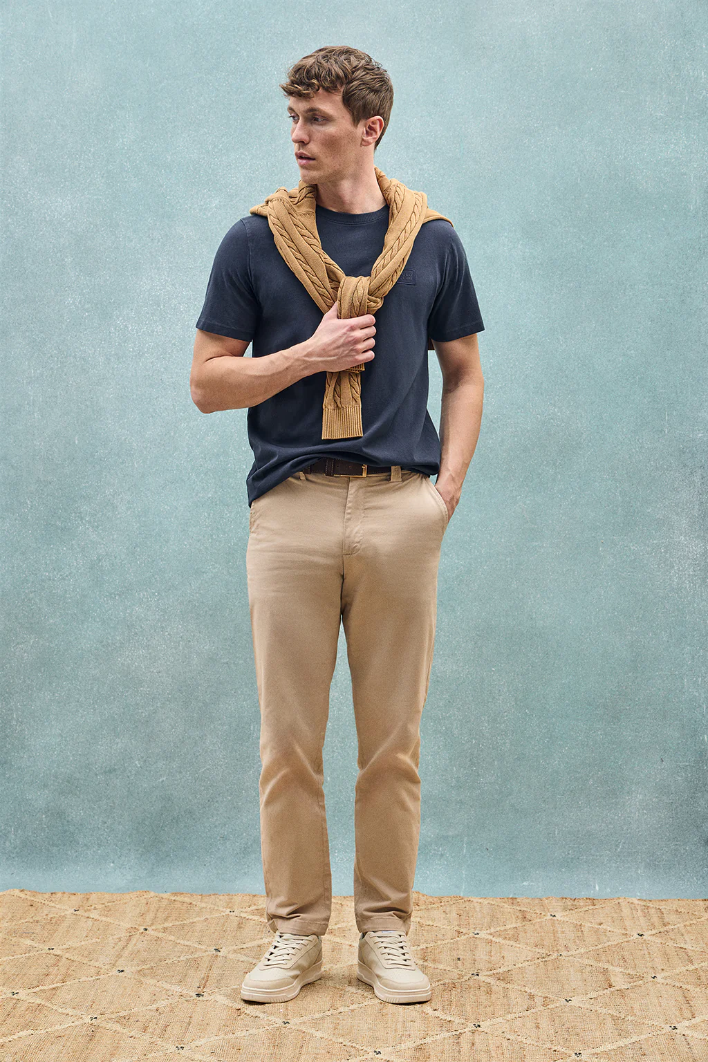 Navy-blue garment-dyed T-shirt with Polo Club detail - Image 10