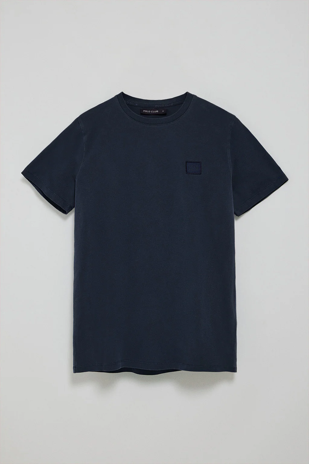 Navy-blue garment-dyed T-shirt with Polo Club detail - Image 5