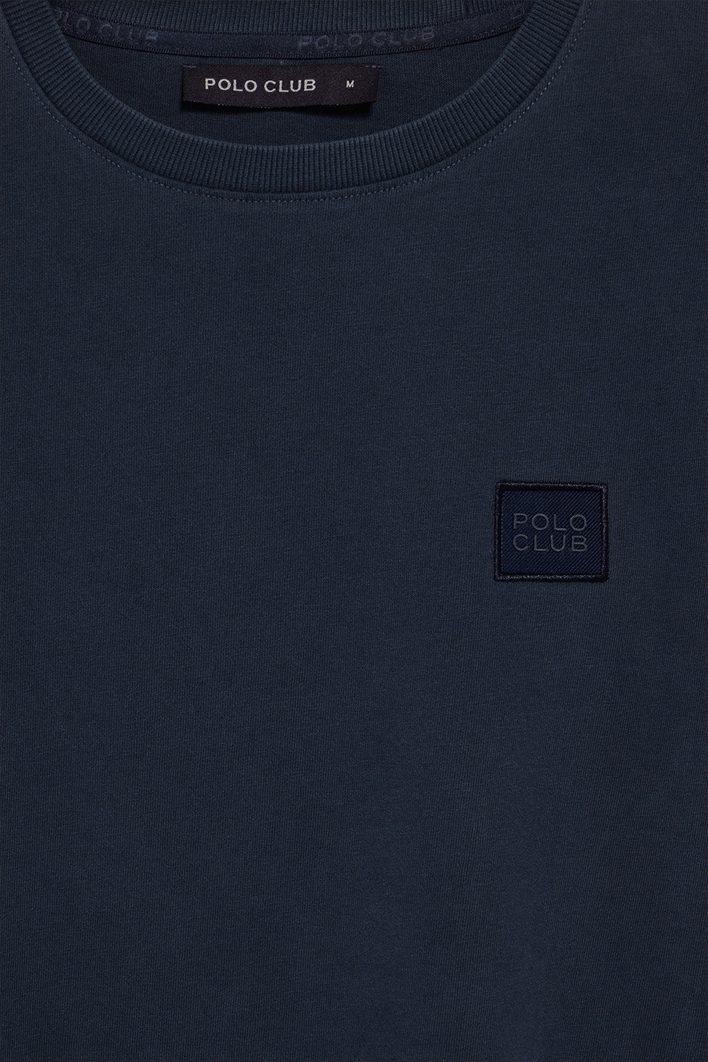 Navy-blue garment-dyed T-shirt with Polo Club detail - Image 6