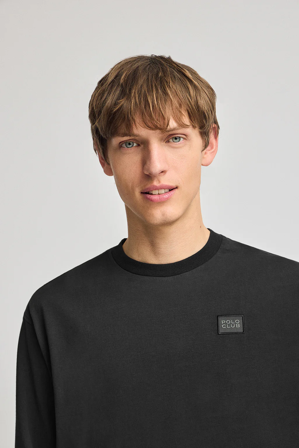Black loose-fit T-shirt with Polo Club detail - Image 3
