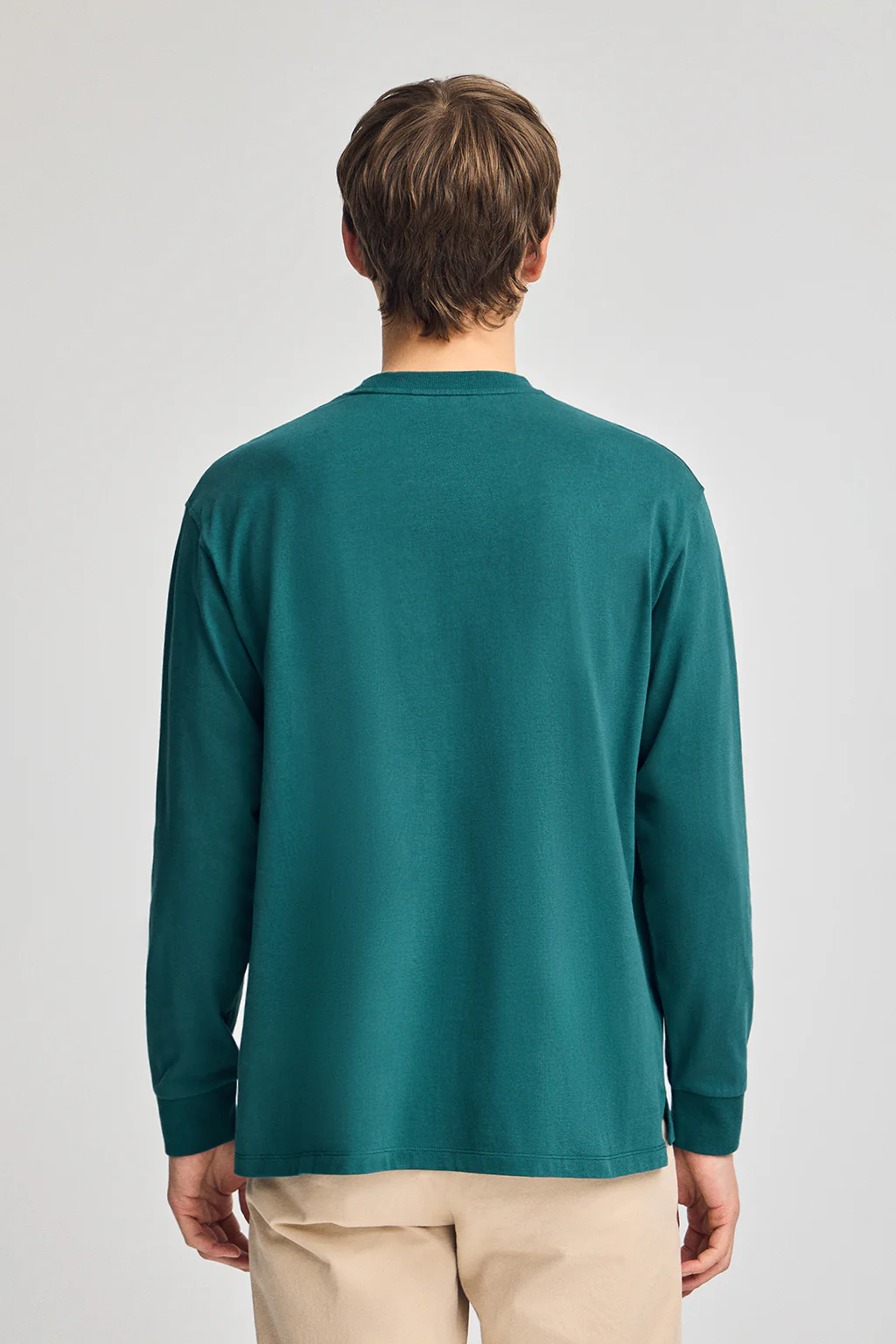 Blue-green loose-fit T-shirt with Polo Club detail - Image 2