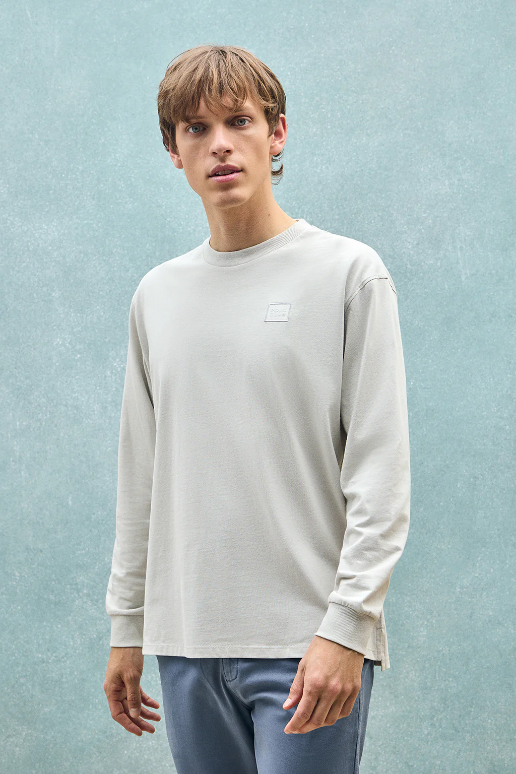 Light-grey loose-fit T-shirt with Polo Club detail - Image 10