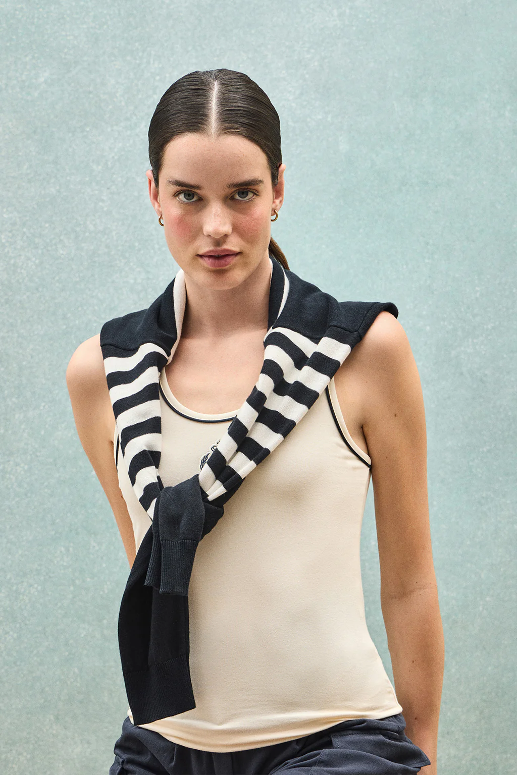 Nude tank top with nautical patch - Image 10