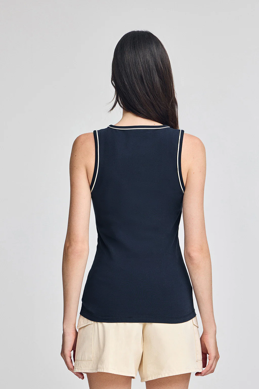 Navy-blue tank top with nautical patch - Image 2