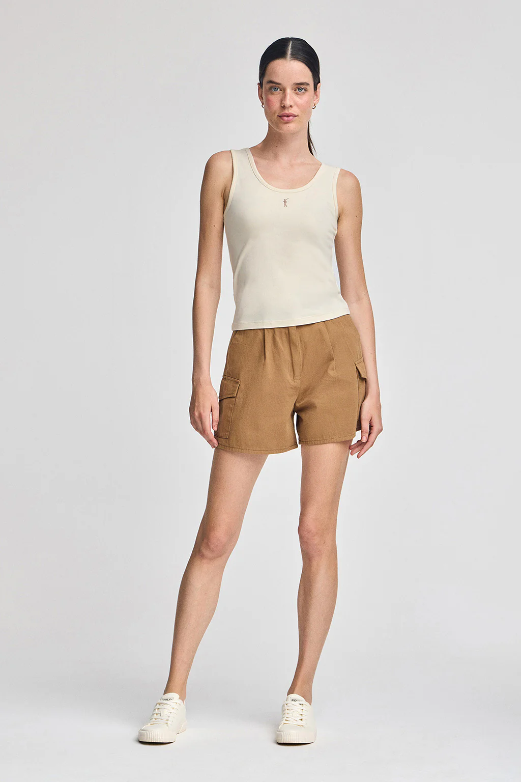 Nude tank top with Rigby Go embroidery - Image 4