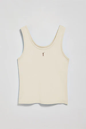 Nude tank top with Rigby Go embroidery - Image 9