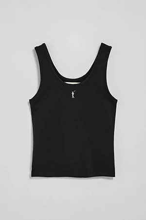 Black tank top with Rigby Go embroidery - Image 9