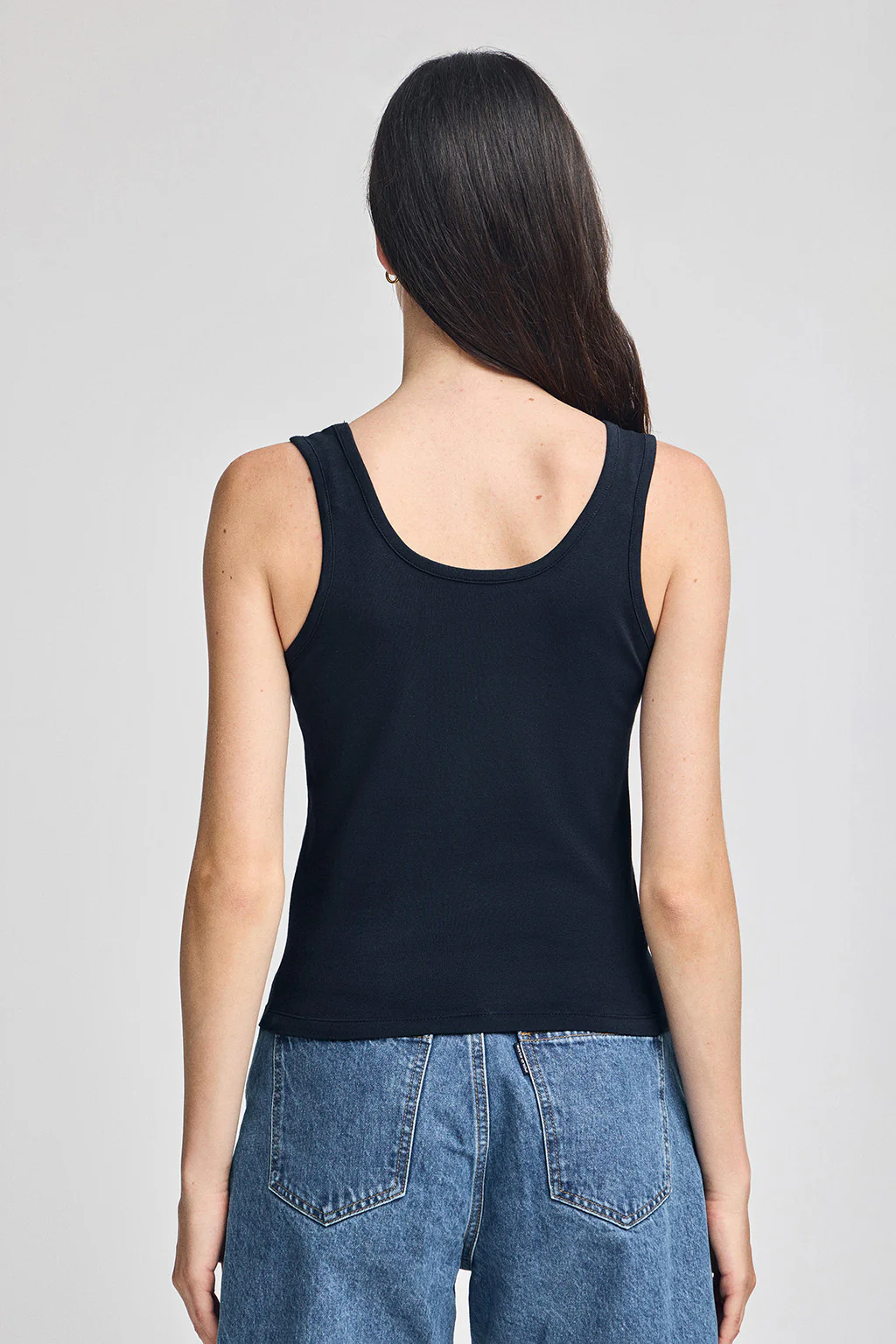 Navy-blue tank top with Rigby Go embroidery - Image 2