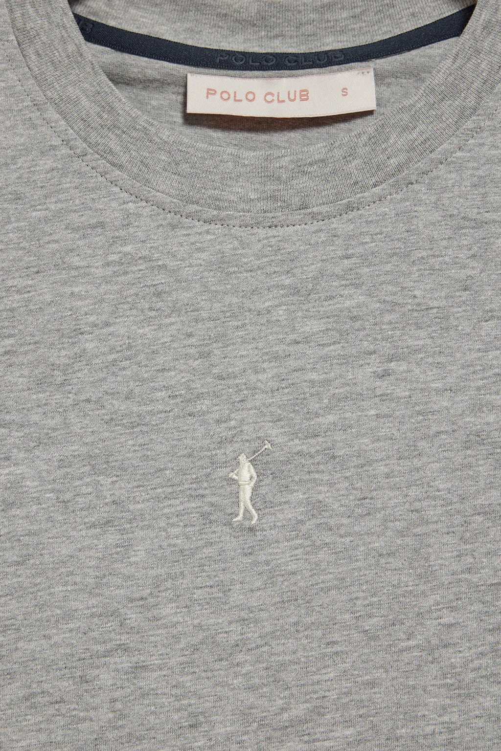 Grey-marl sleeveless basic tee with round neck and Rigby Go embroidered logo - Image 7