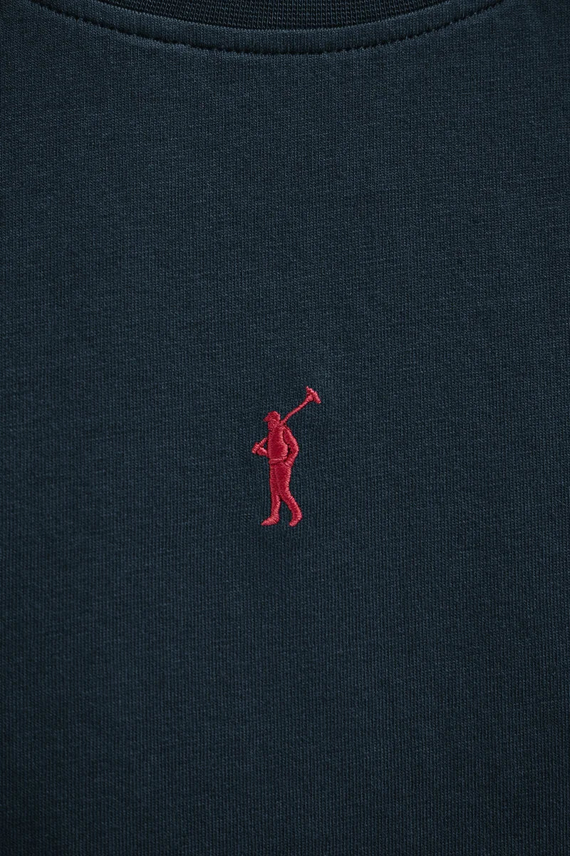 Navy-blue sleeveless T-shirt with slim fit and Rigby Go embroidery - Image 7