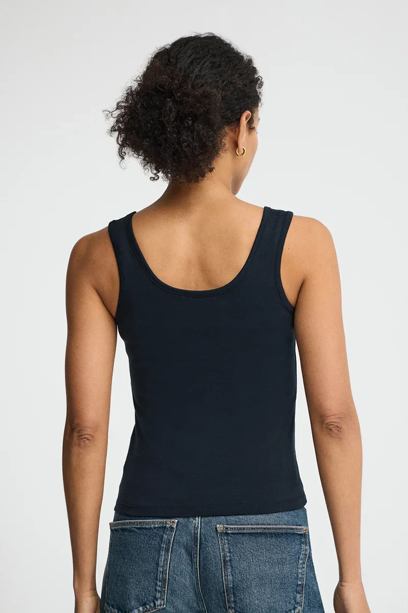 Navy-blue tank top with slim fit and Rigby Go embroidery - Image 5