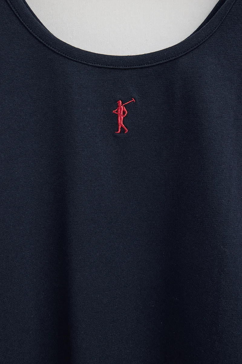 Navy-blue tank top with slim fit and Rigby Go embroidery - Image 7