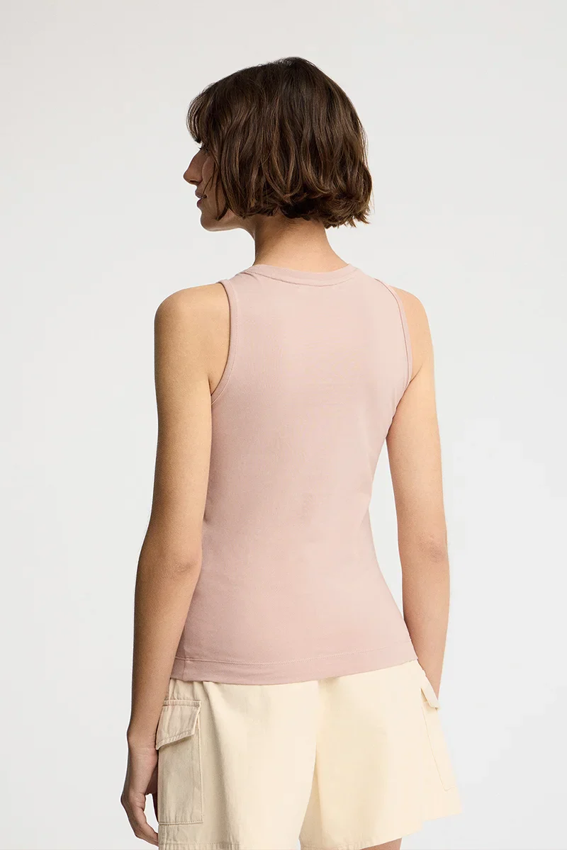 Pale-pink sleeveless T-shirt with slim fit and Rigby Go embroidery - Image 4