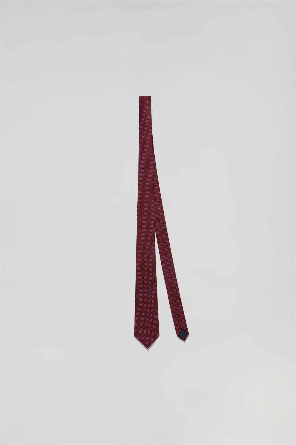 Maroon silk tie with Polo Club logo - Image 2