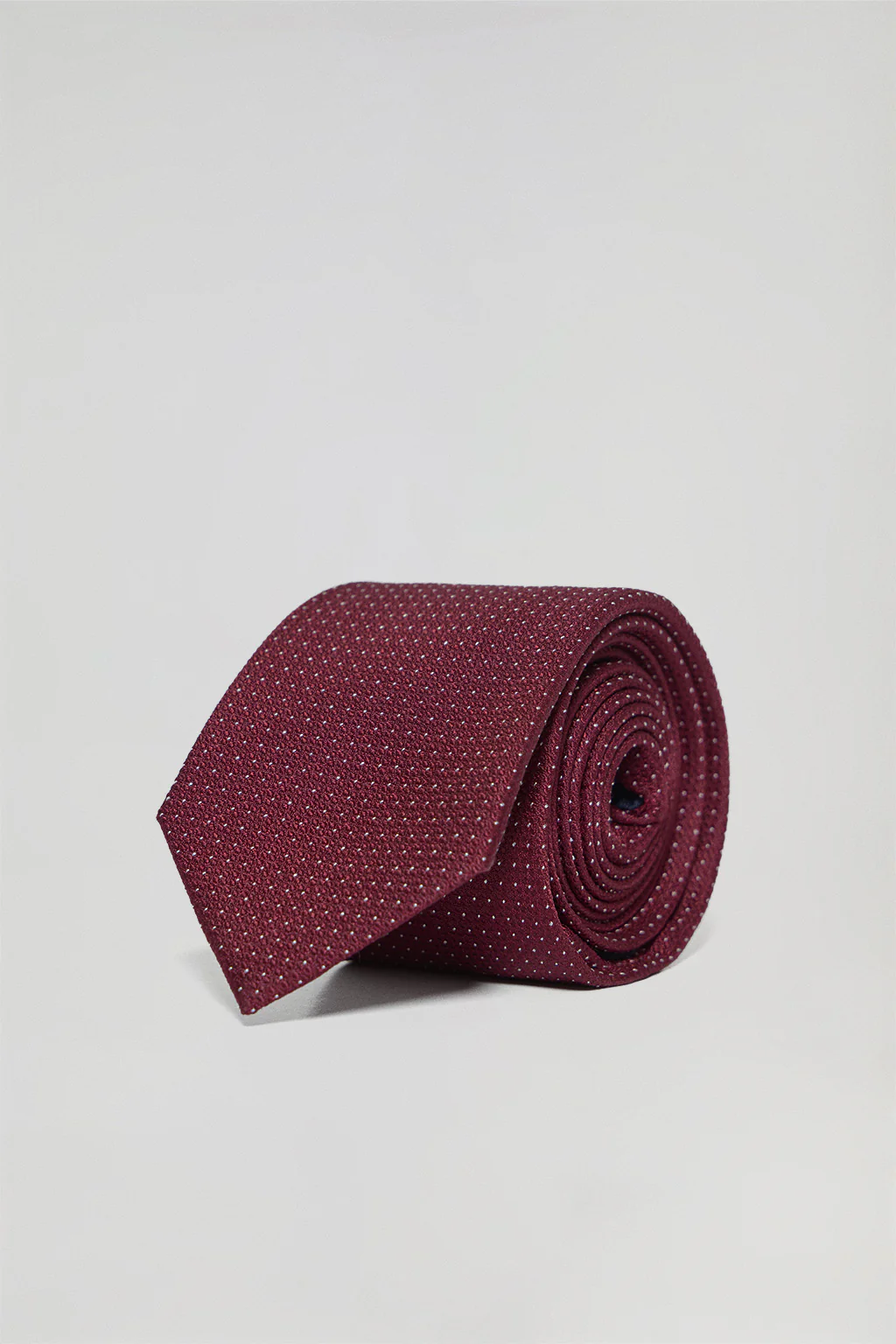 Maroon silk tie with Polo Club logo - Image 6