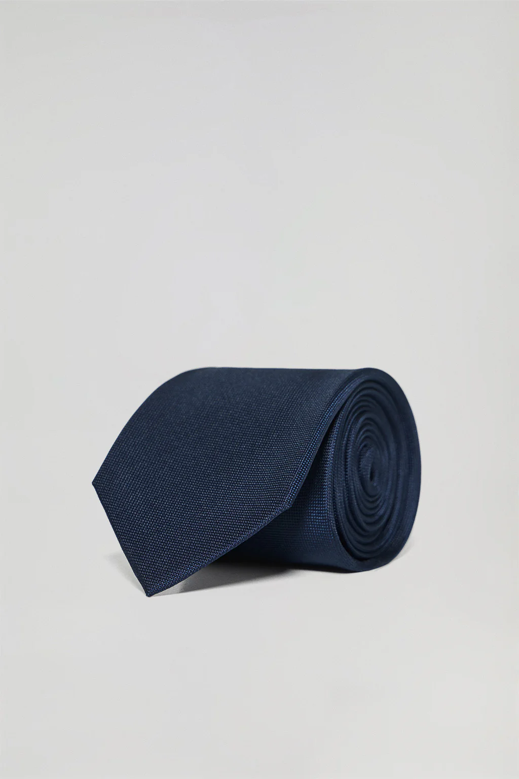 Blue plain silk tie with Polo Club logo - Image 6