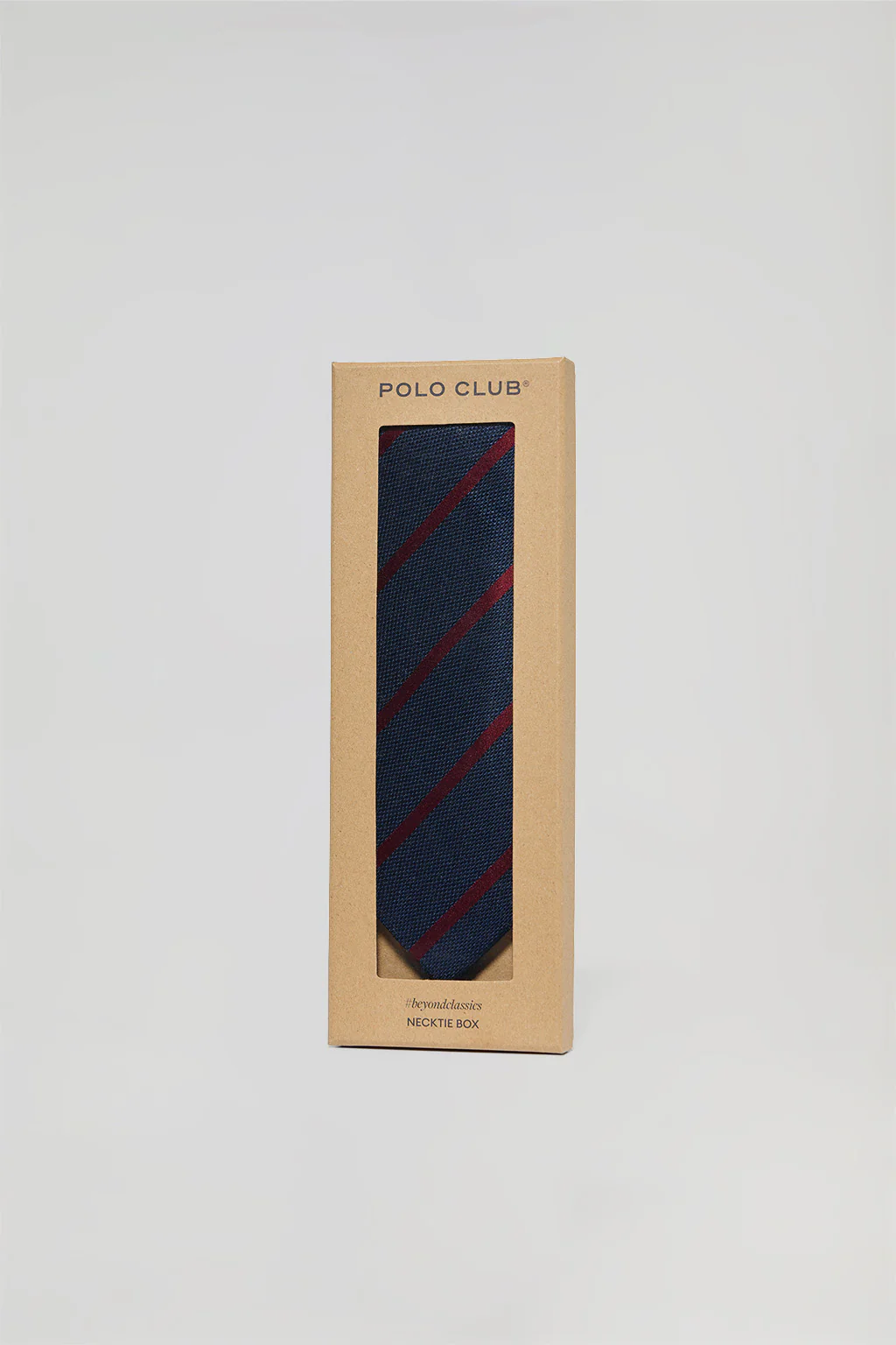 Silk tie with stripes and Polo Club logo - Image 5