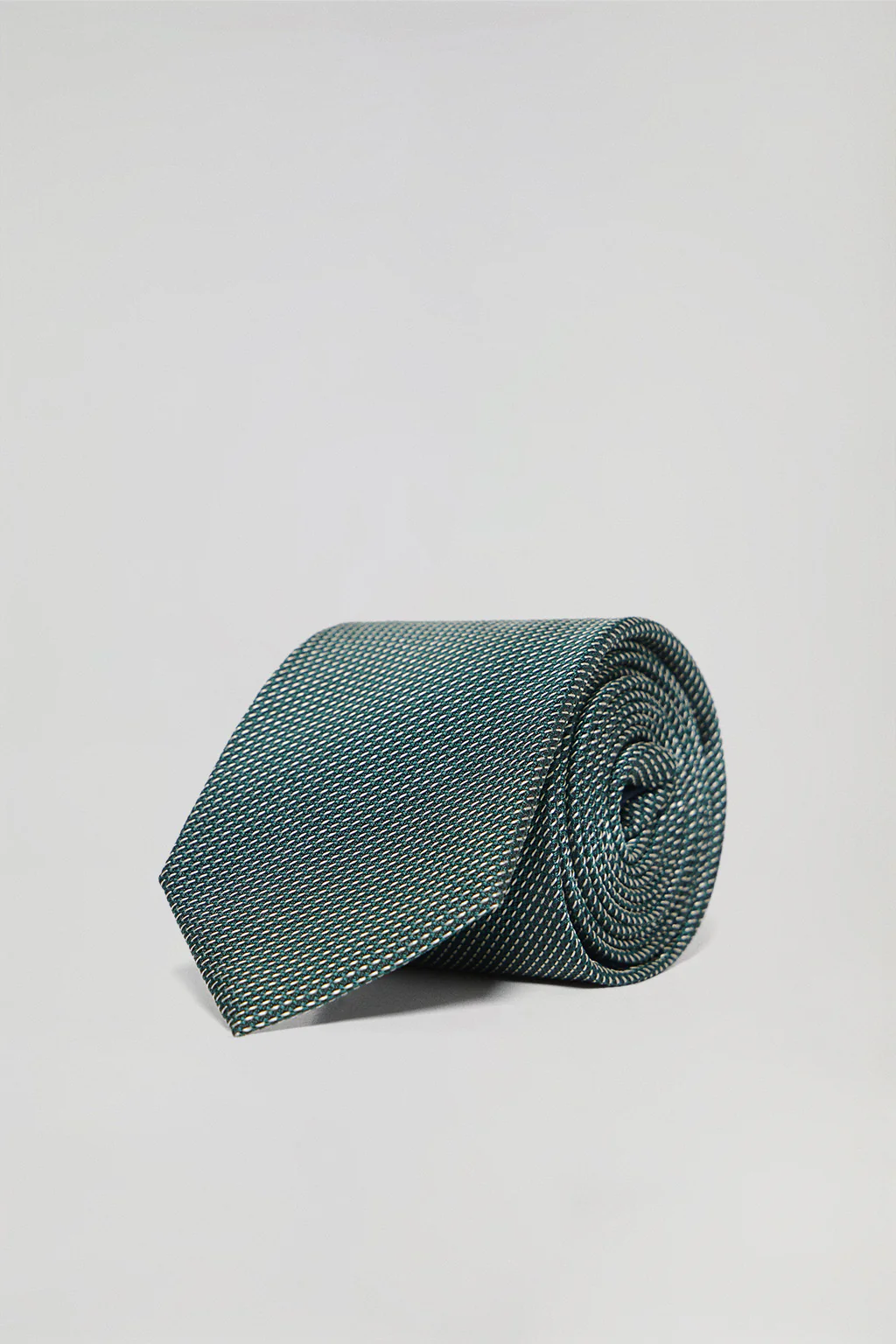 Green silk tie with Polo Club logo