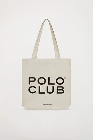 Beige tote bag with Polo Club logo - Image 5