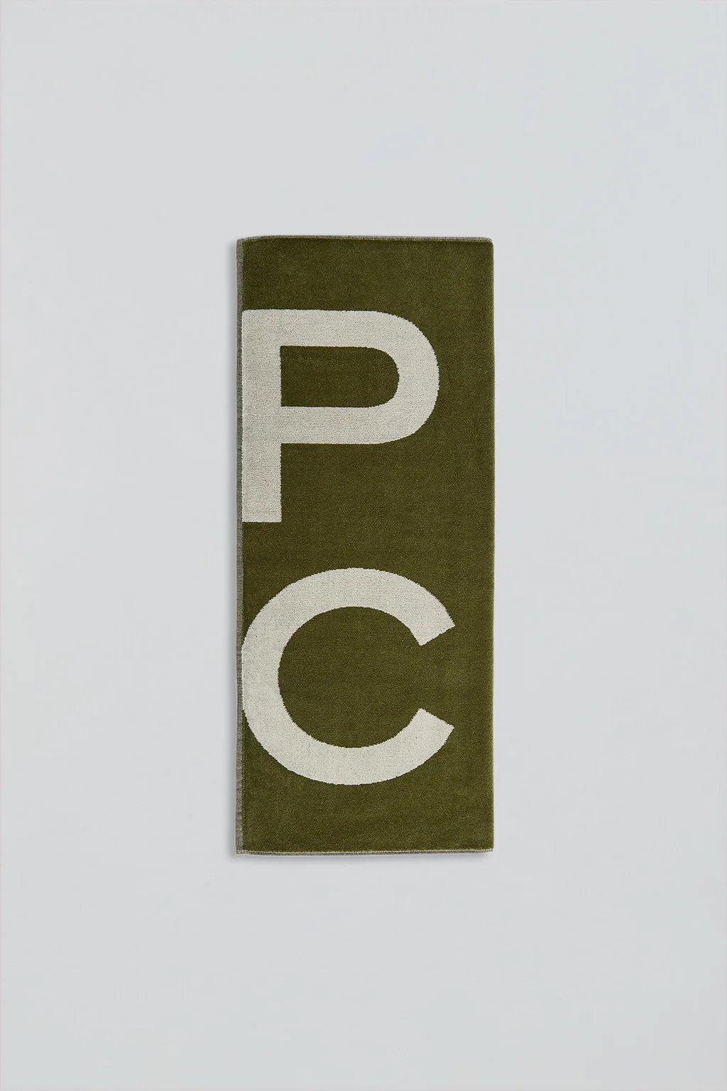 Green Antibes terry towel with logo - Image 2