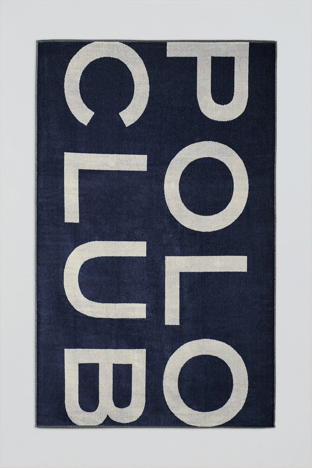 Navy-blue Antibes terry towel with logo - Image 6