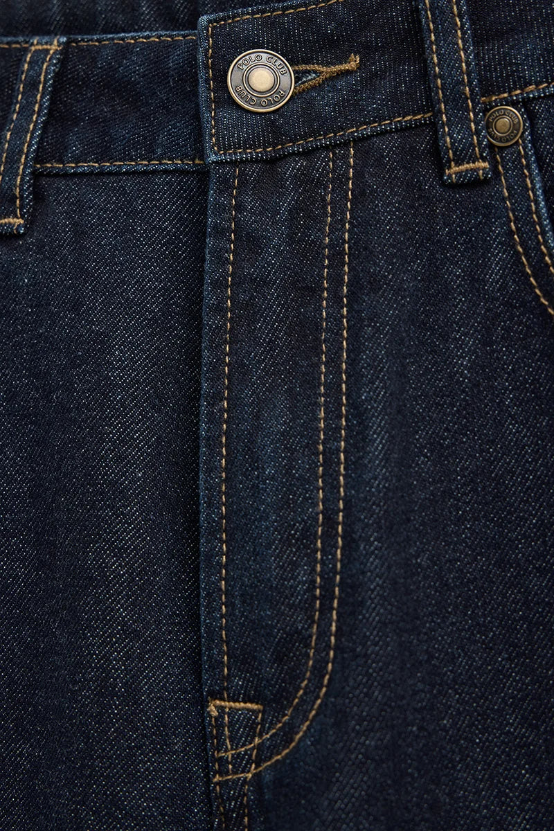 Mid-blue regular-fit jeans with Polo Club logo - Image 2