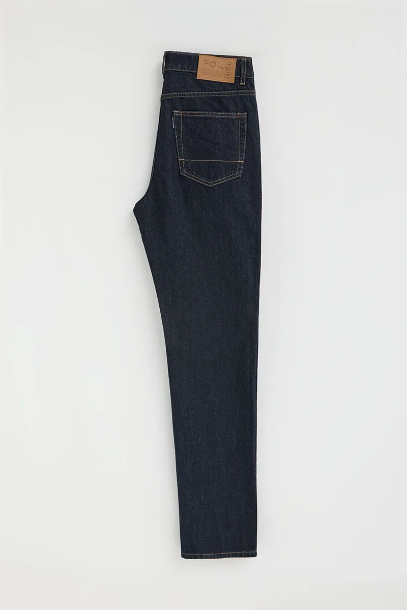 Mid-blue regular-fit jeans with Polo Club logo - Image 3
