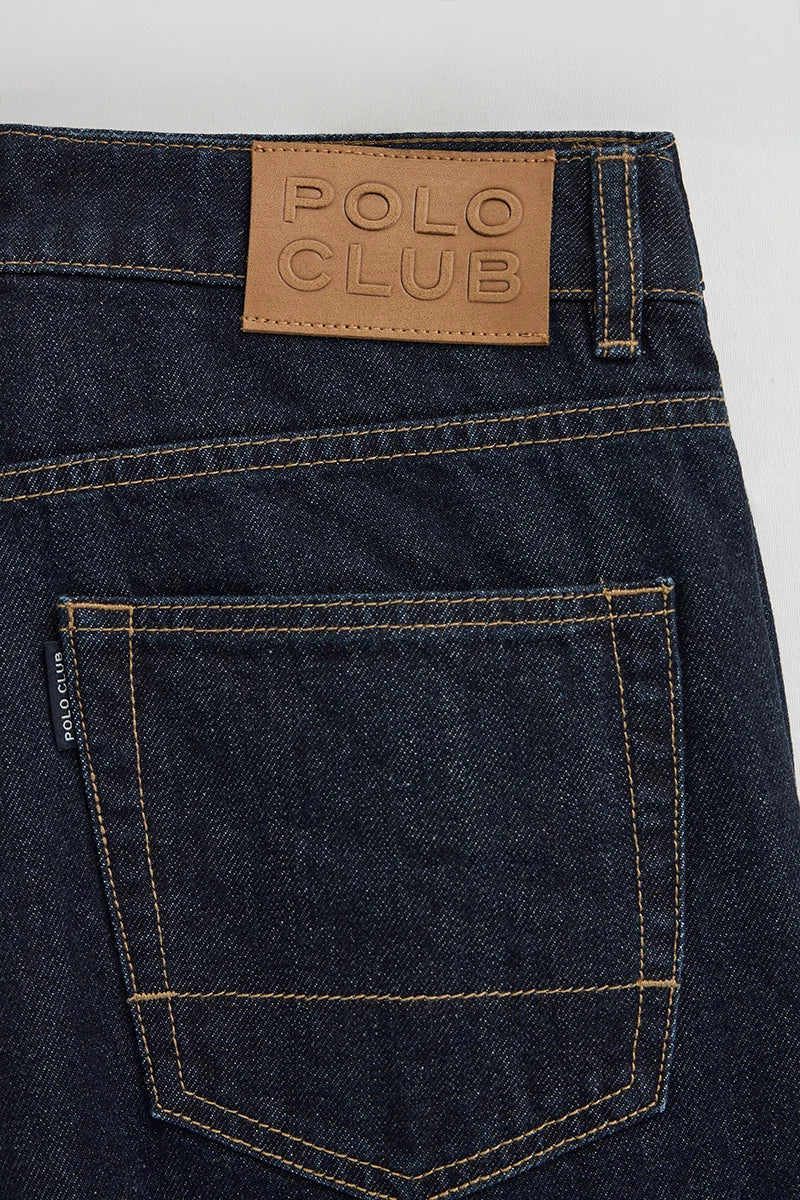 Mid-blue regular-fit jeans with Polo Club logo - Image 4