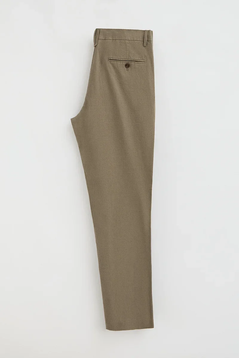 Khaki cotton-linen trousers Belami with regular fit and Polo Club logo - Image 9