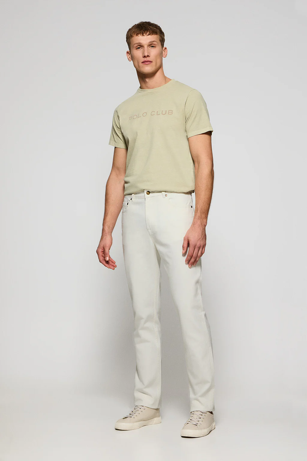 White regular-fit jeans Boston