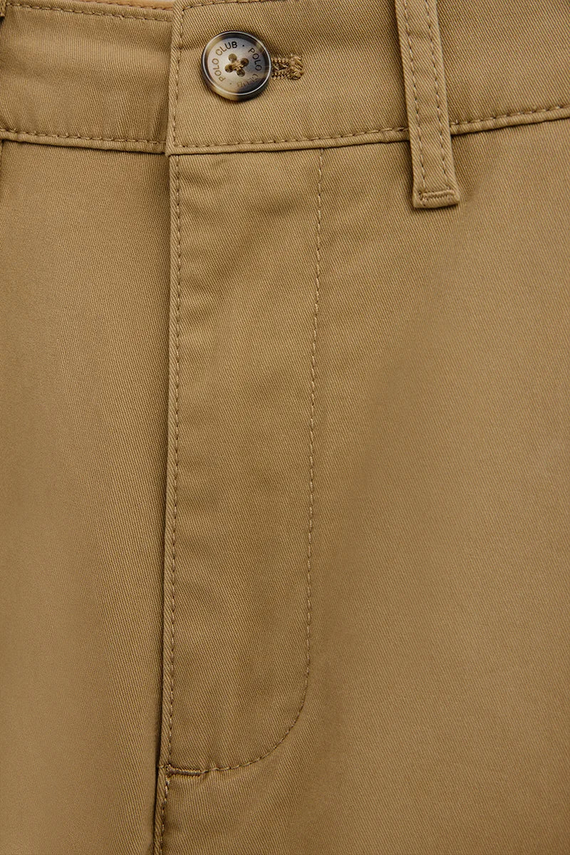 Camel slim-fit chinos with Polo Club logo - Image 7