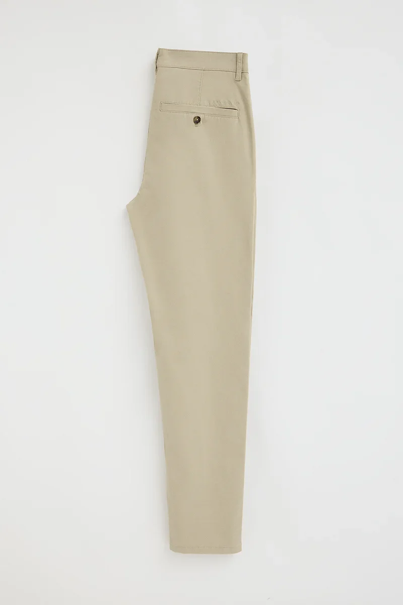 Cream slim-fit chinos with Polo Club logo - Image 8