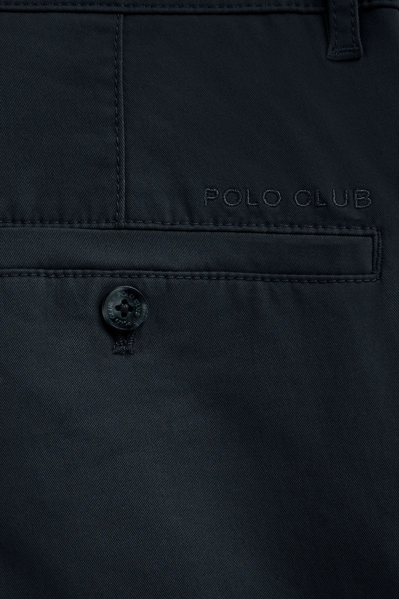 Navy-blue slim-fit chinos with Polo Club logo - Image 11