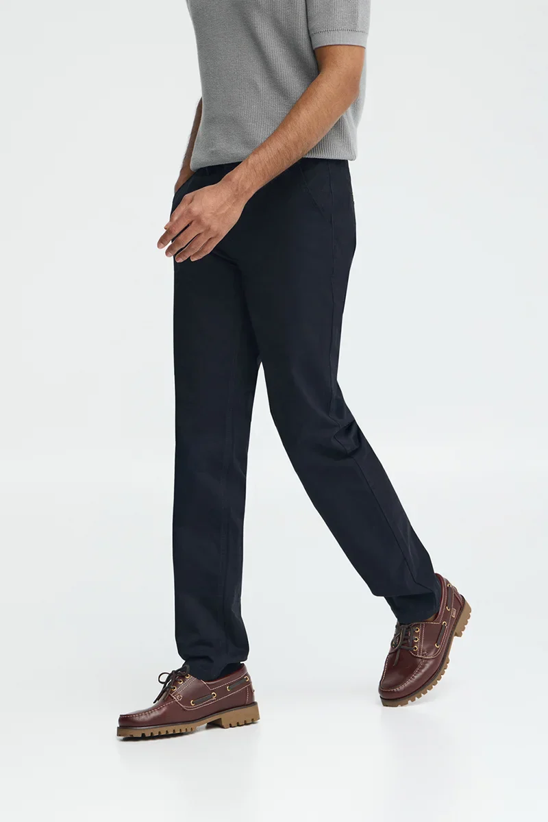 Navy-blue slim-fit chinos with Polo Club logo - Image 4
