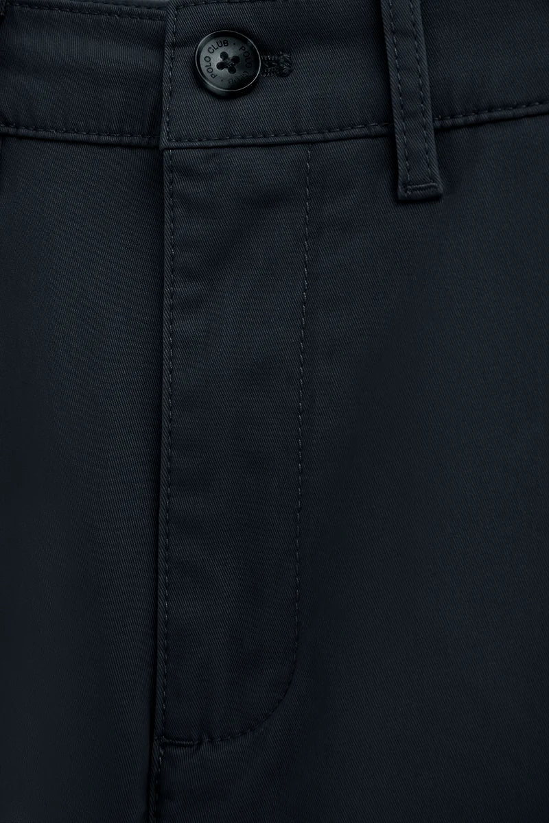 Navy-blue slim-fit chinos with Polo Club logo - Image 9