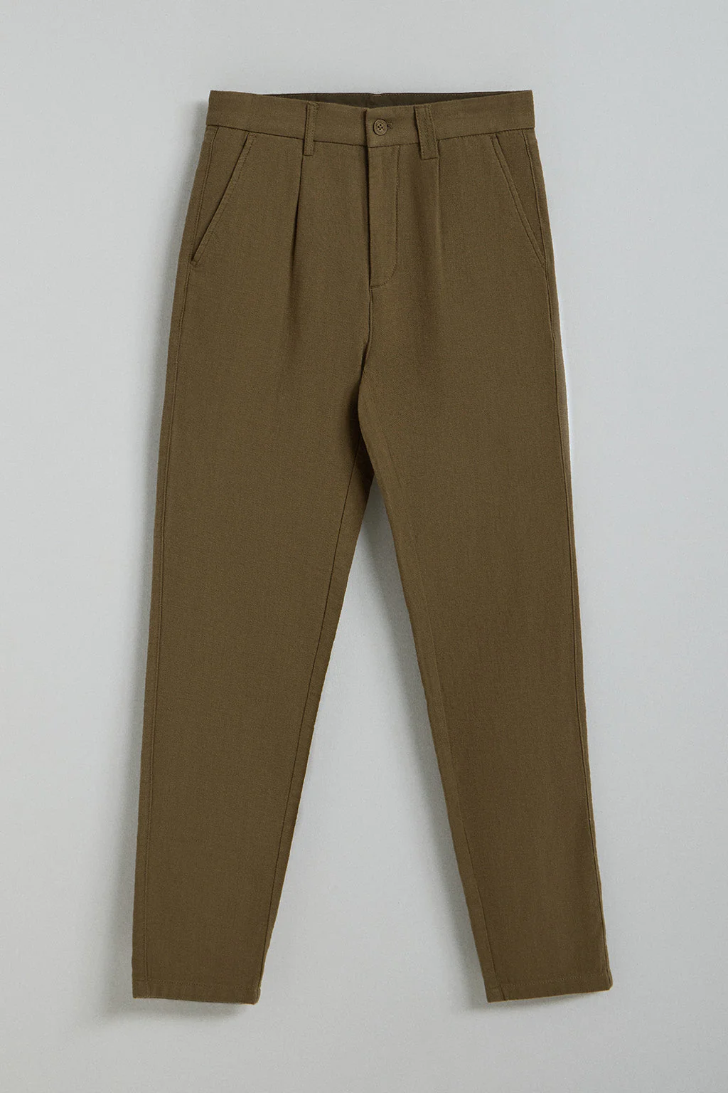 Khaki trousers in linen and cotton with embroidered Polo Club details - Image 5