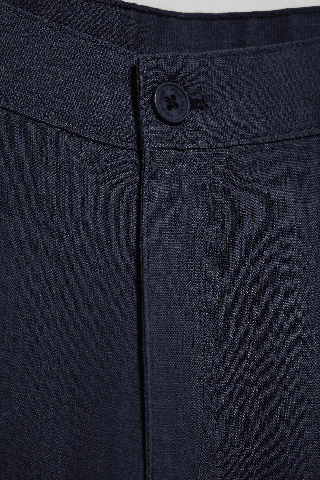 Navy-blue trousers Deia in cotton and linen with Polo Club details - Image 7