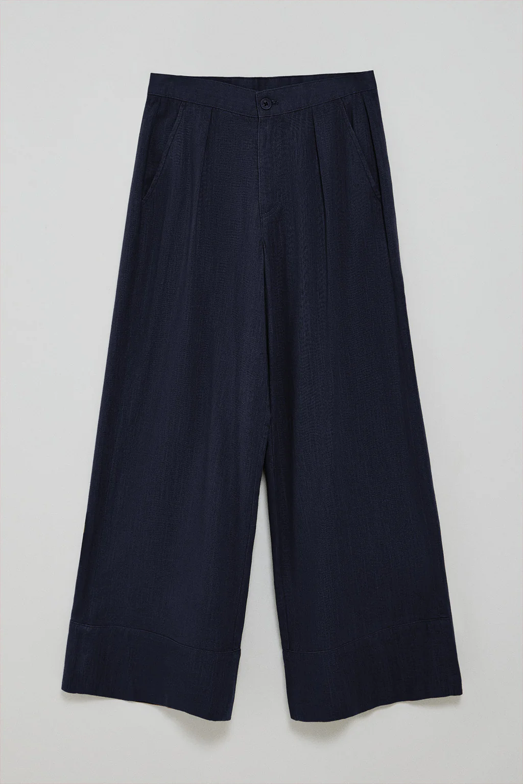 Navy-blue trousers Deia in cotton and linen with Polo Club details - Image 9