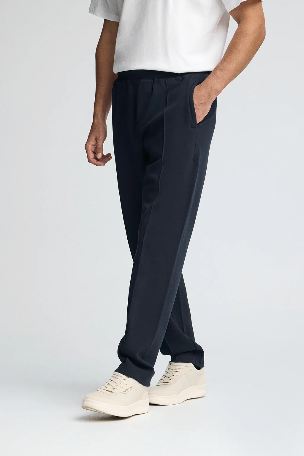 Navy-blue men’s jogger pants with Polo Club details - Image 4