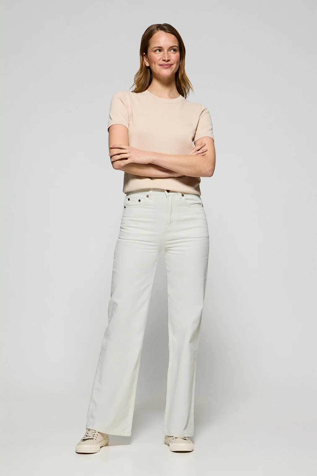 White wide-leg jeans Jana