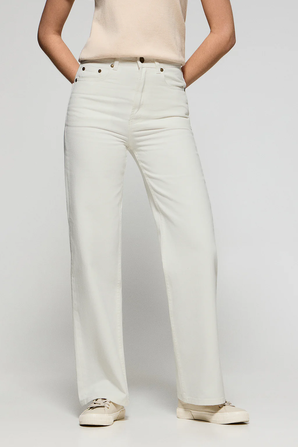 White wide-leg jeans Jana - Image 2