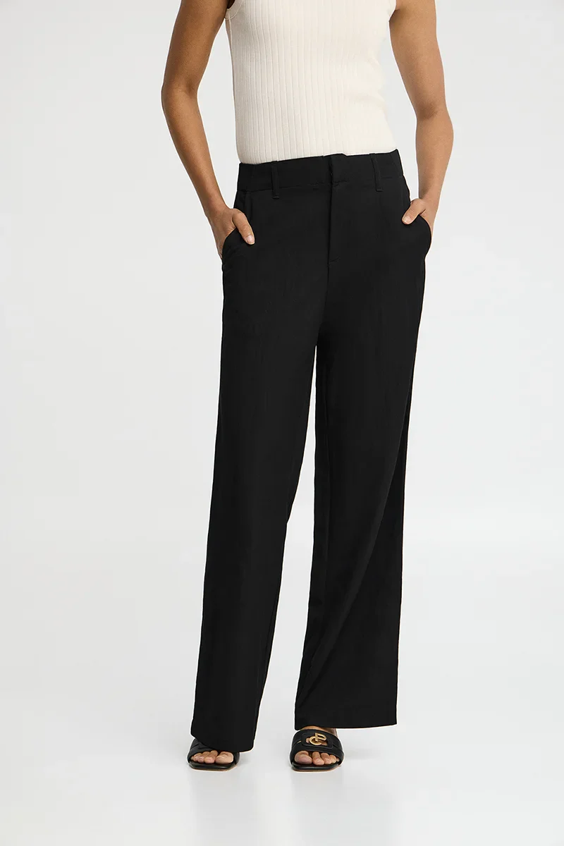 Black straight-fit trousers with Polo Club logo - Image 2