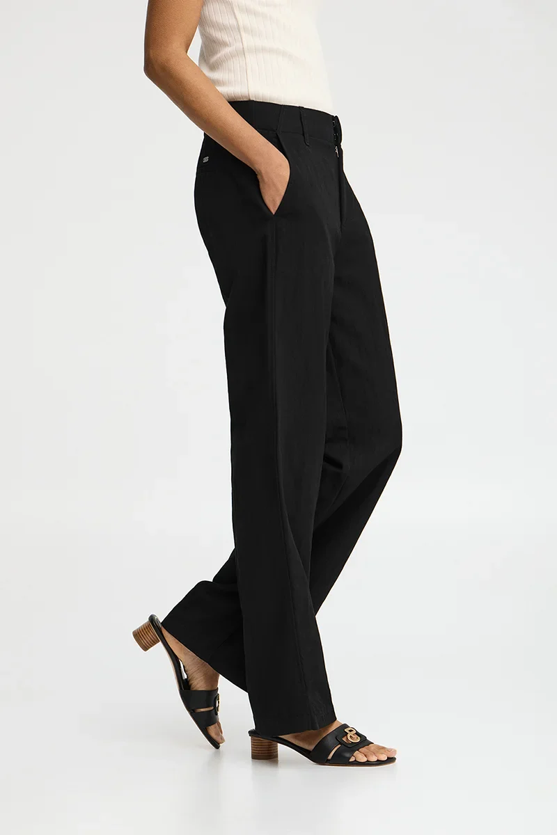Black straight-fit trousers with Polo Club logo - Image 3