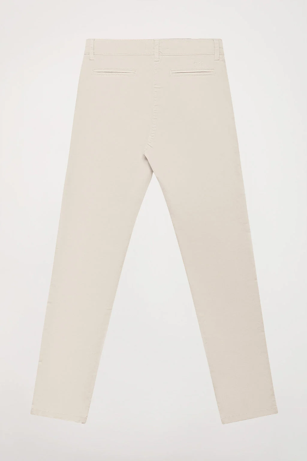 Ecru slim-fit chinos with Polo Club detail - Image 8