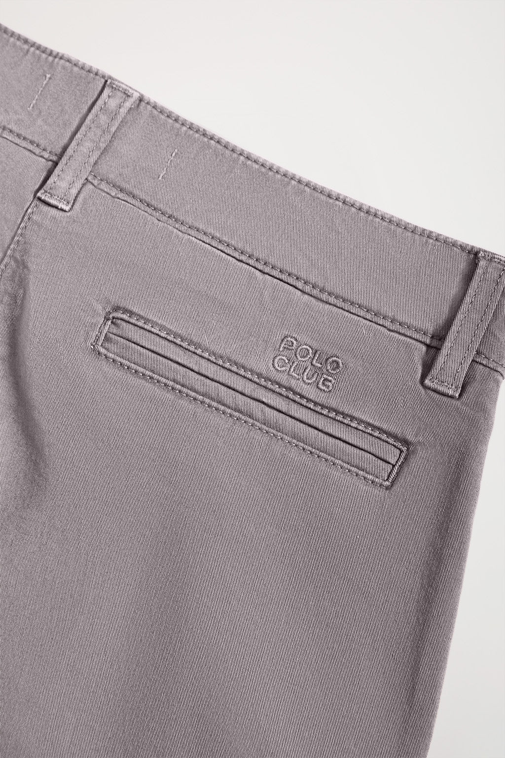 Grey slim-fit chinos with Polo Club detail - Image 7