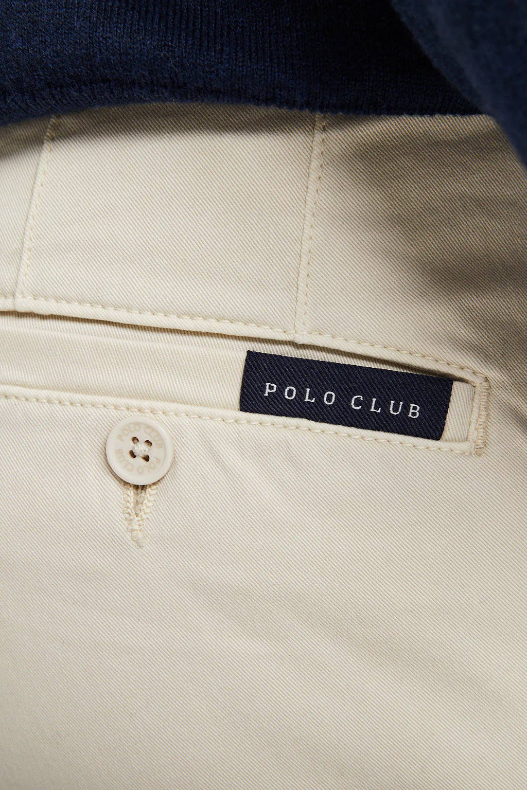 Beige stretch-cotton chinos with Polo Club details - Image 3